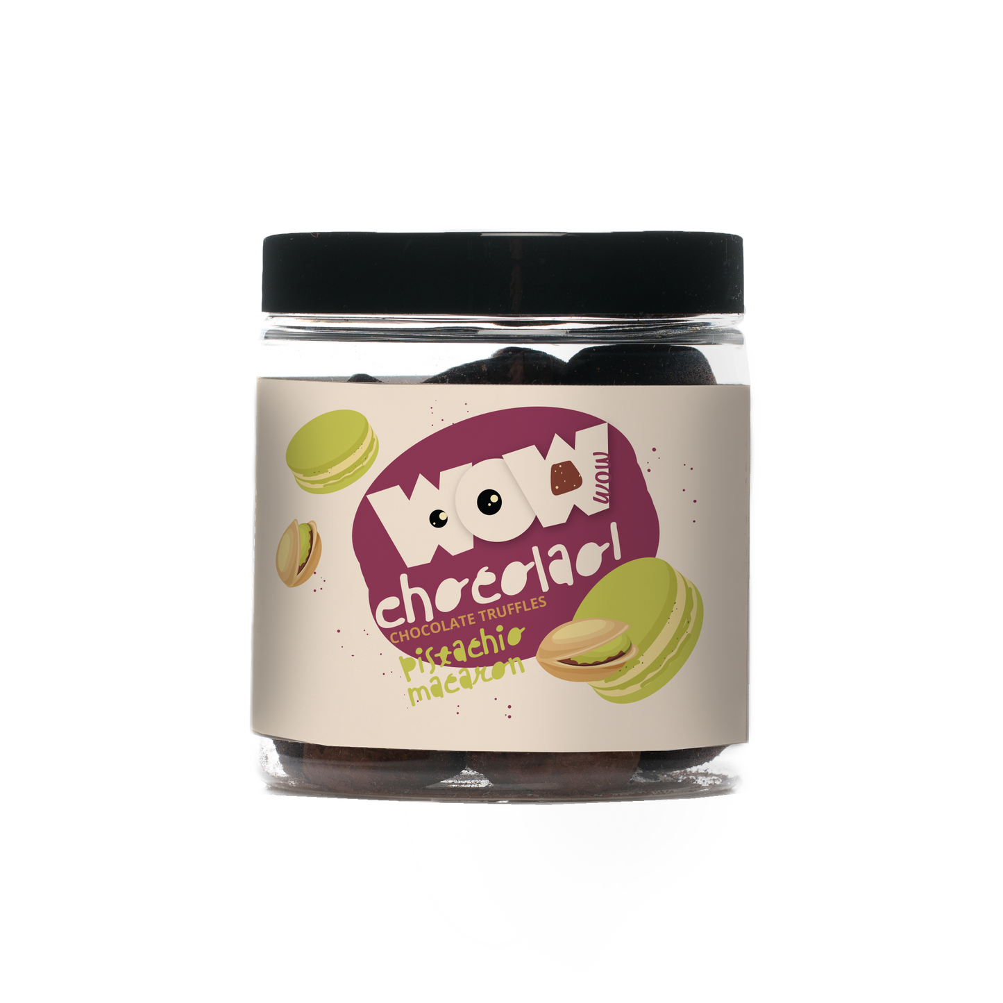 Pistachio Macaroon Chocolate Truffles - 130g Gifting Jar-0