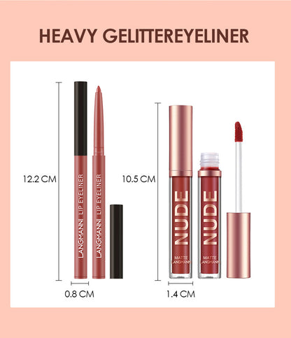 Lip Liner And Lipstick Makeup 12 Pcs Waterproof set