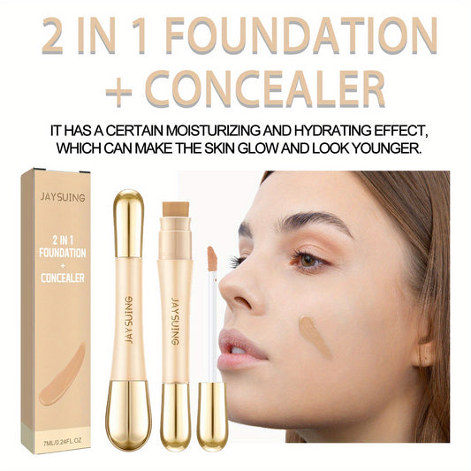 GlowSkin 2-in-1 Foundation & Concealer – Stralende Dekking in Eén Stap