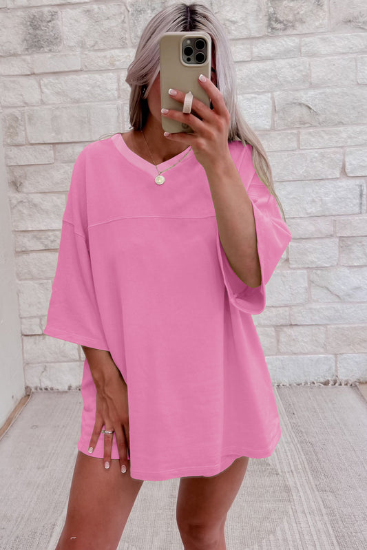 🛍️  Loungewear Set – Zachte V-hals Top & Shorts met Pockets