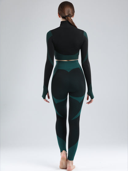 🖤 GlowFlex Shape Jegging – High Stretch Color Block Fit