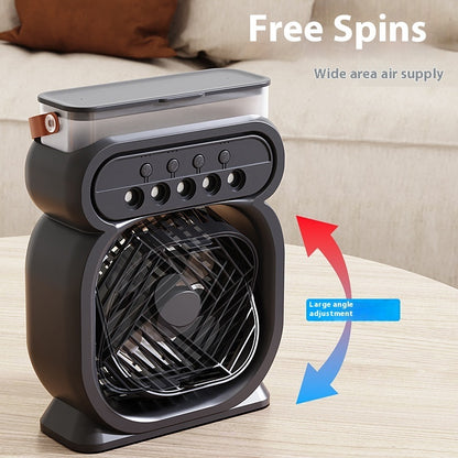 3-in-1 Mini Aircooler met LED Verlichting – USB & Stil Design ideaal voor de zomer!