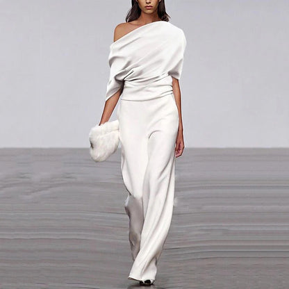 👗 Glow Elegance Set – Luxe White Power Look