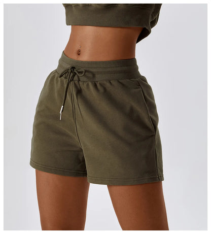 Prachtige GlowFit Set – Hoodie & Shorts in Cotton Blend