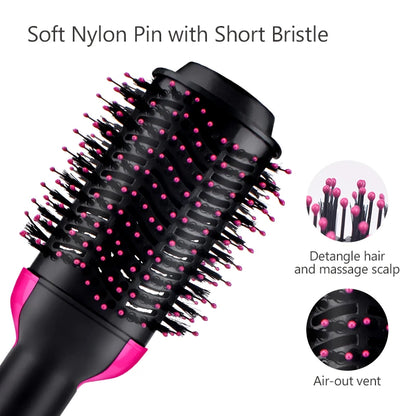 One Step Hair Dryer and Volumizer Round Hot Air Brussh