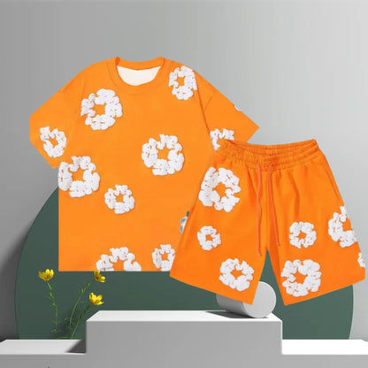 ☀️ GlowFlex Unisex flower Summer Tee – Casual, Luchtig & Trendy