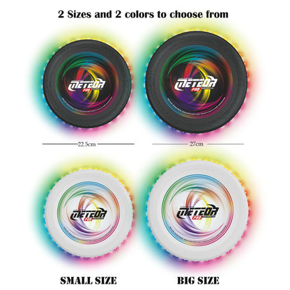 🌈 Glow Disk meteor Pro – LED Frisbee met Lichtshow TikTok nieuwste trend (Oplaadbaar)
