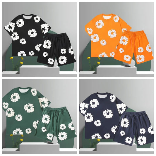 ☀️ GlowFlex Unisex flower Summer Tee – Casual, Luchtig & Trendy