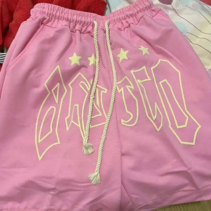 💗 StreetVibe™ Pink Wide-Leg Shorts – High Waist Summer Must-Have
