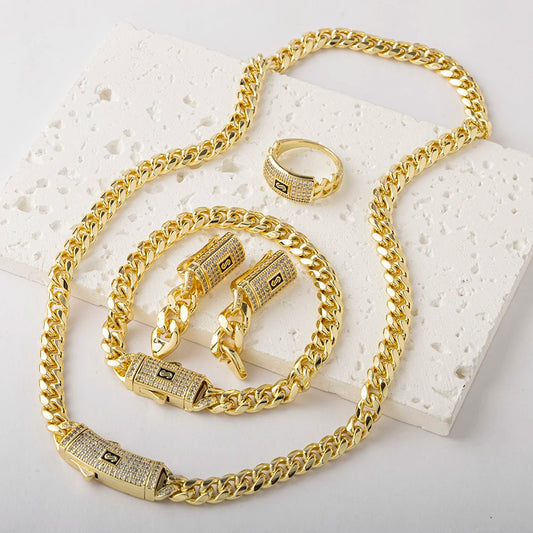 💛  Luizada™ Vintage Glass Bead Sieradenset – 14K Verguld met Natuurlook (4-delig)