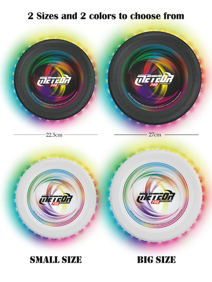 🌈 Glow Disk meteor Pro – LED Frisbee met Lichtshow TikTok nieuwste trend (Oplaadbaar)