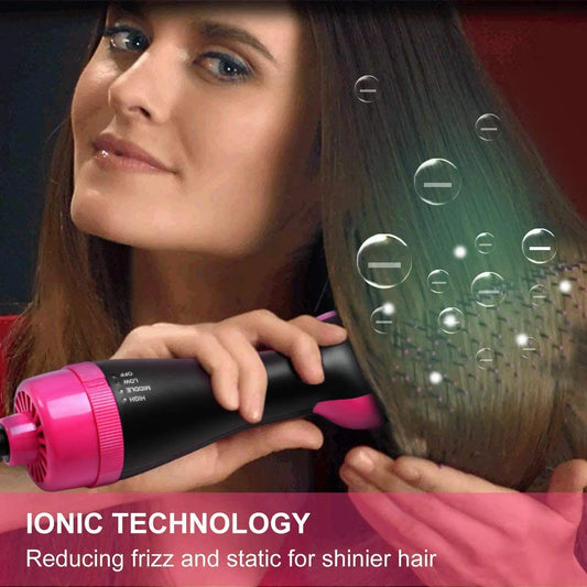 One Step Hair Dryer and Volumizer Round Hot Air Brussh
