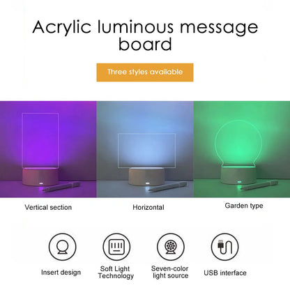 ✨ GlowNote™ LED Schrijfbord Lamp – Laat een boodschap achter met licht!