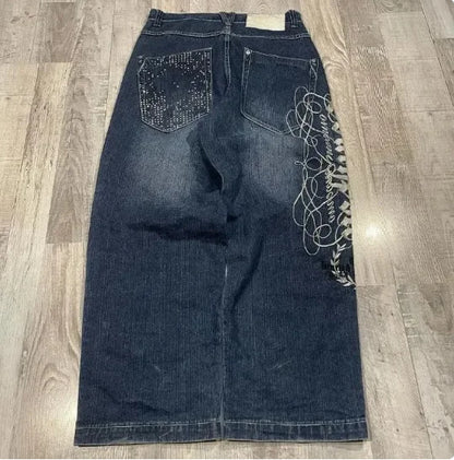 🖤 Y2K Shadow Flare – Exclusieve Wide-Leg Jeans met Attitude