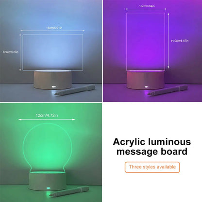 ✨ GlowNote™ LED Schrijfbord Lamp – Laat een boodschap achter met licht!