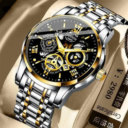 ⌚ GlowElegance Quartz Watch – Stainless Steel Luxe