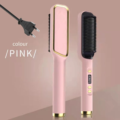 Nieuwste trend stijltang 2-in-1 Haar Stijler & Borstel – Steil & Glanzend Haar in 1 Minuut | Anti-Frizz & Hittebescherming
