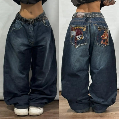 🖤 Y2K Shadow Flare – Exclusieve Wide-Leg Jeans met Attitude