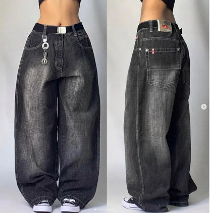 🖤 Y2K Shadow Flare – Exclusieve Wide-Leg Jeans met Attitude