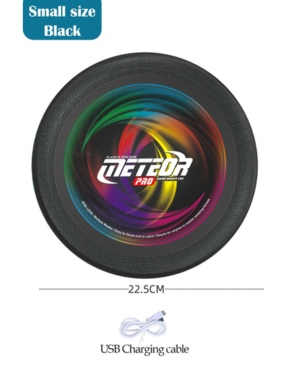 🌈 Glow Disk meteor Pro – LED Frisbee met Lichtshow TikTok nieuwste trend (Oplaadbaar)
