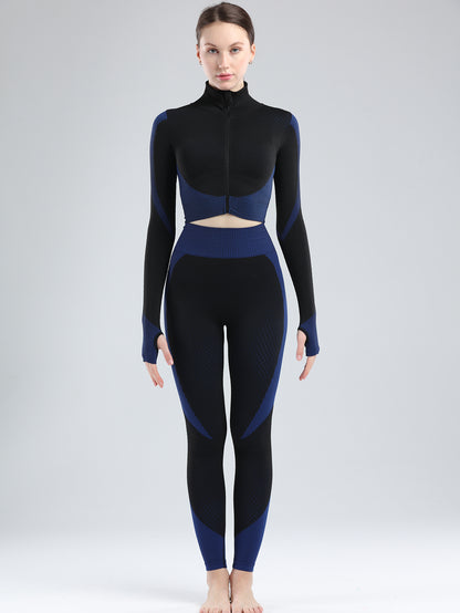 🖤 GlowFlex Shape Jegging – High Stretch Color Block Fit