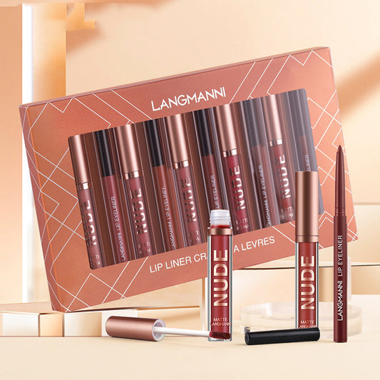 Lip Liner And Lipstick Makeup 12 Pcs Waterproof set